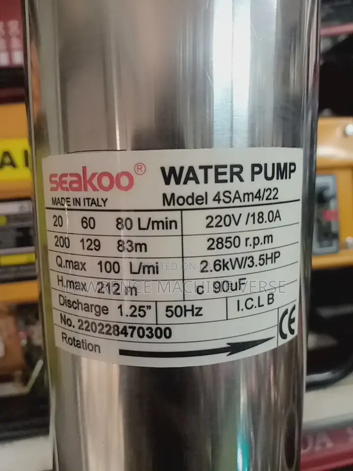 Water Pump 3.5HP 212m