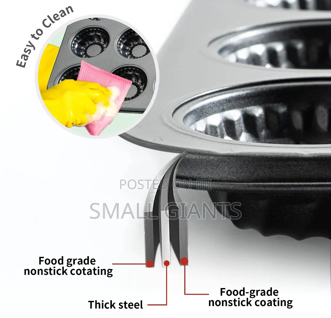 Non- Stick 12 Cake Tray Mold