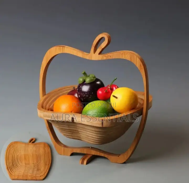 Wooden Fruit Foldable Basket