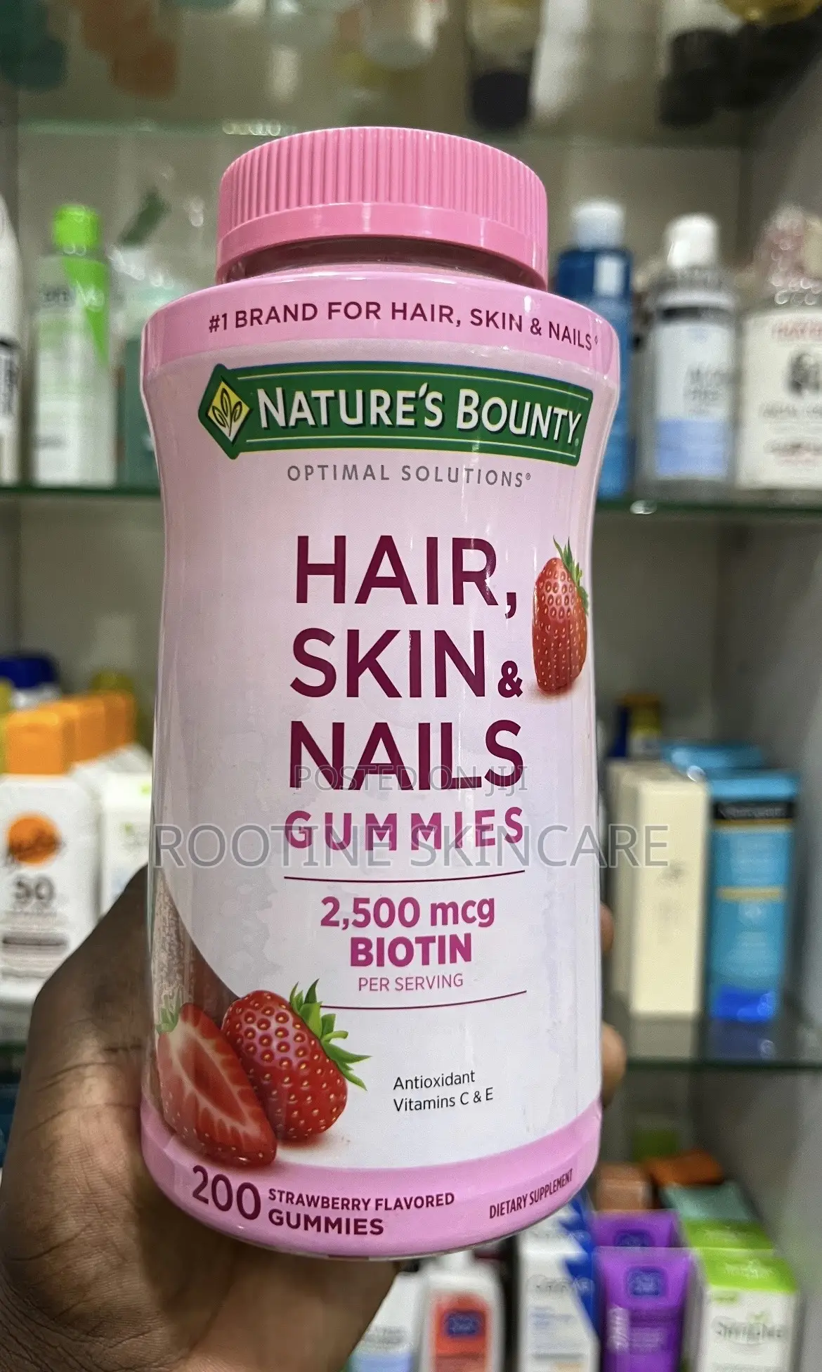 Nature's Bounty 2500 MCG Biotin Hair, Skin Nails Gummies