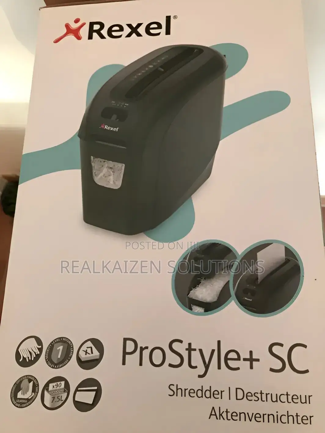 REXEL 7.5L Prostyle+ SC 7-Sheets Strip Cut Paper Shredder