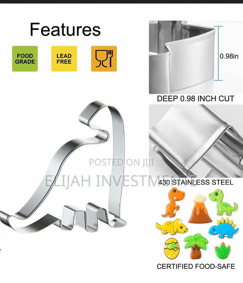 5pcs Dinosaur Cookie Cutter Set