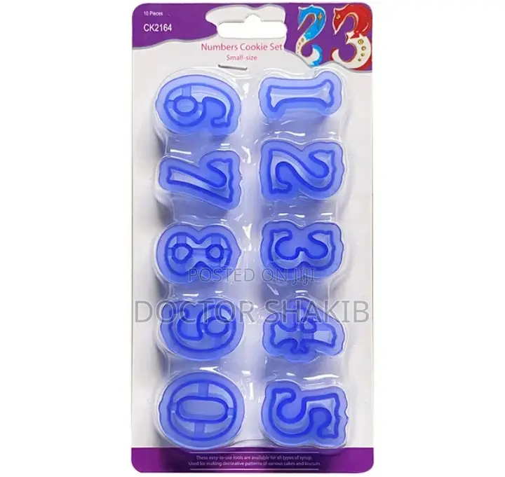 Strong and Durable Number Cookie Cutter Set