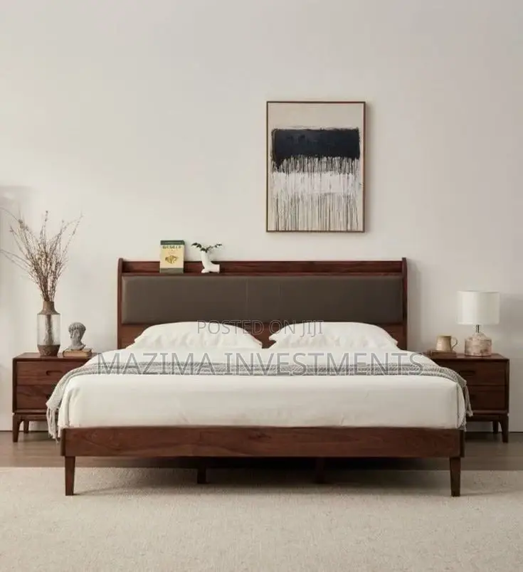 Leather Wood Beds With Bedsides