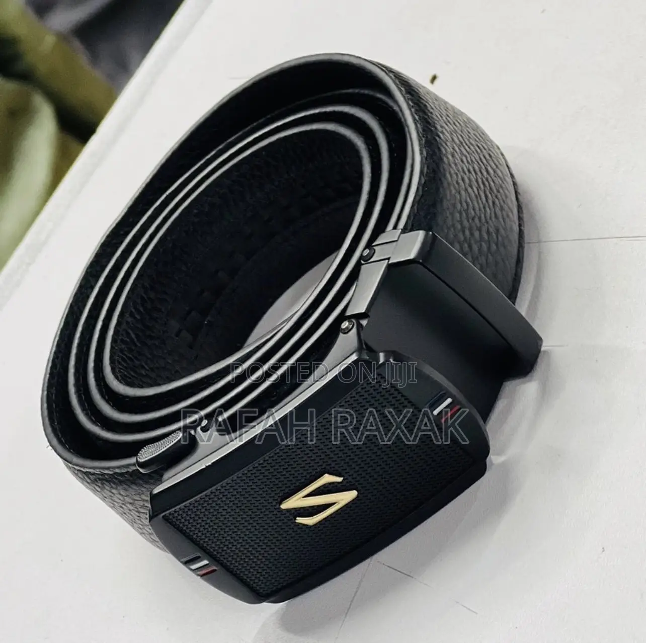 Original Black Men’S Adjustable Leather Belts