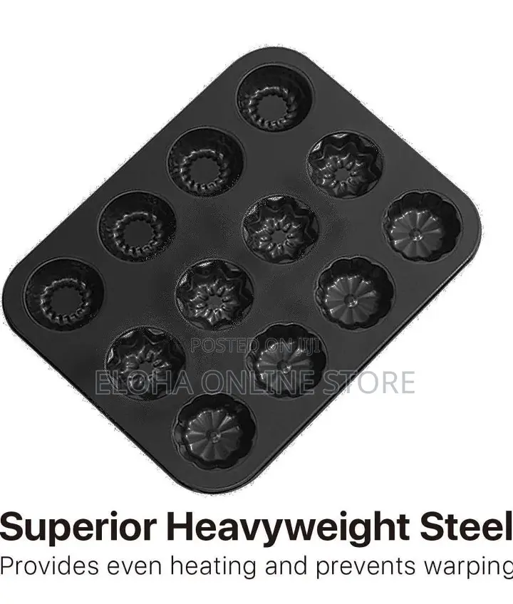 12 Holes Muffin Cake Mould Pan Bakeware