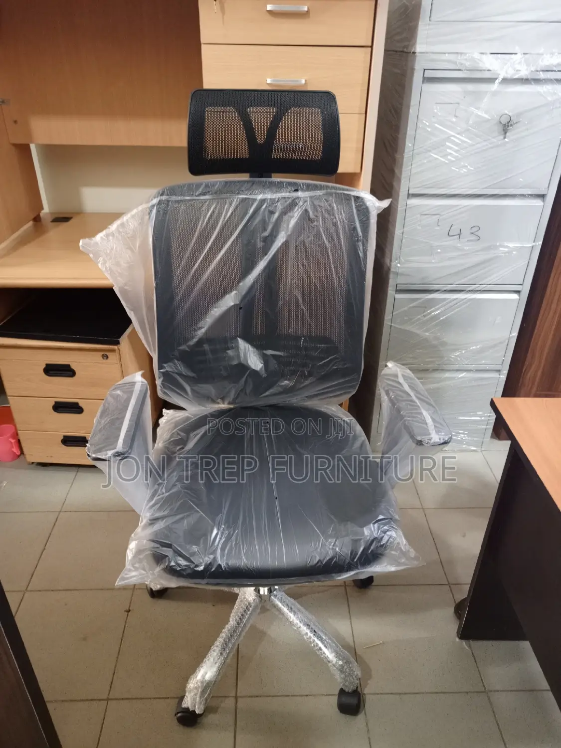 Headrest Office Chair Mesh Adjustable