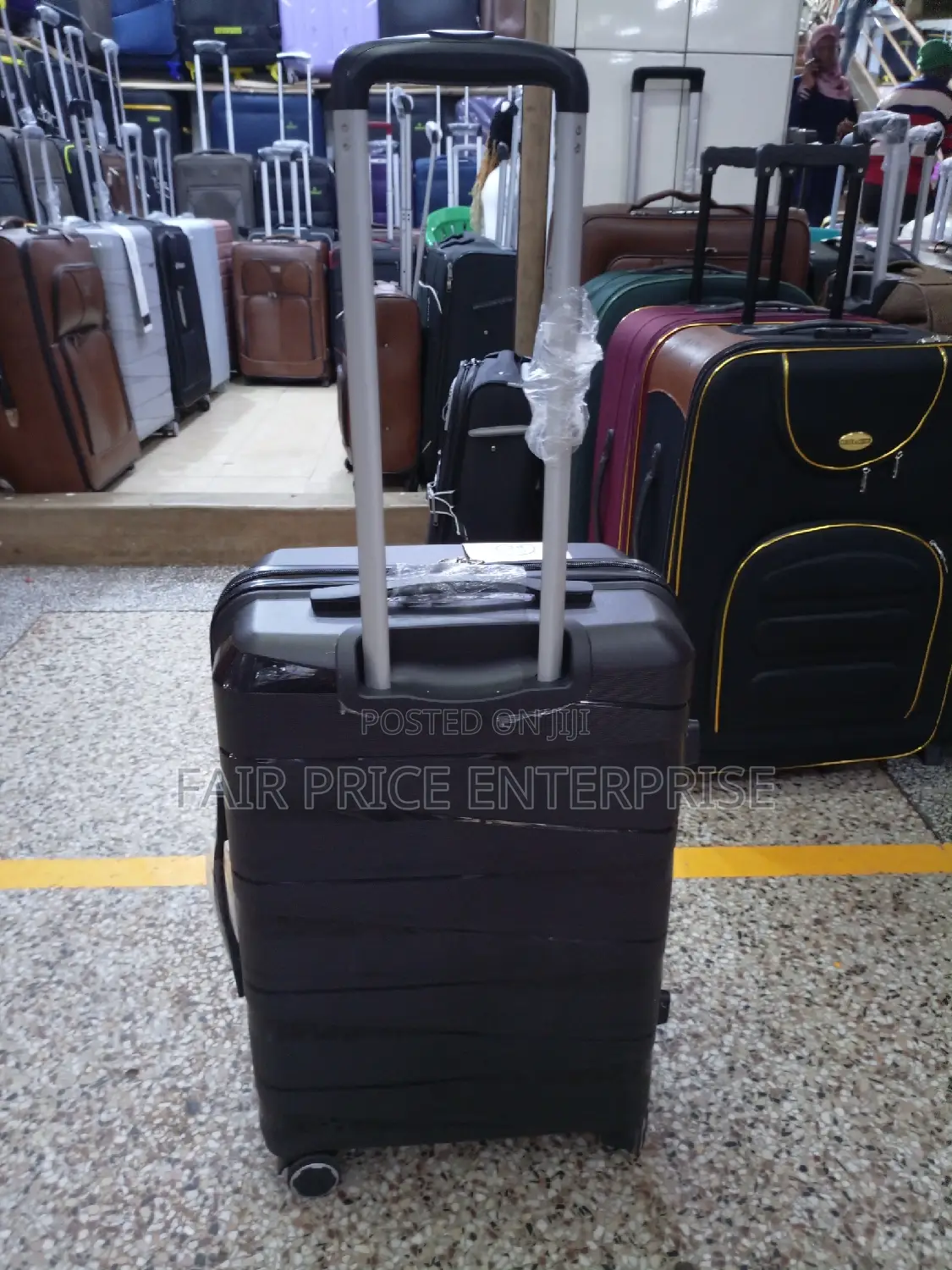 Classic Plastic Suitcases in Small Size (Black Color)