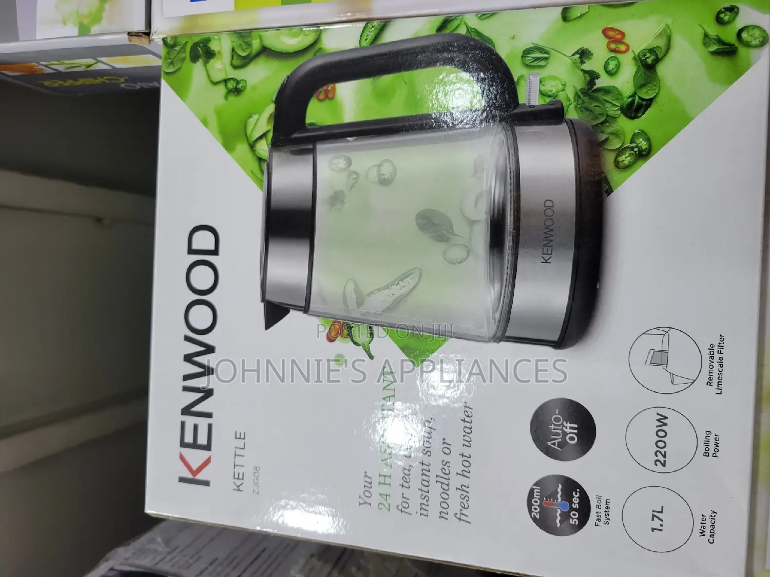 Kenwood Glass Electric Kettle Original 1.7L Auto Off