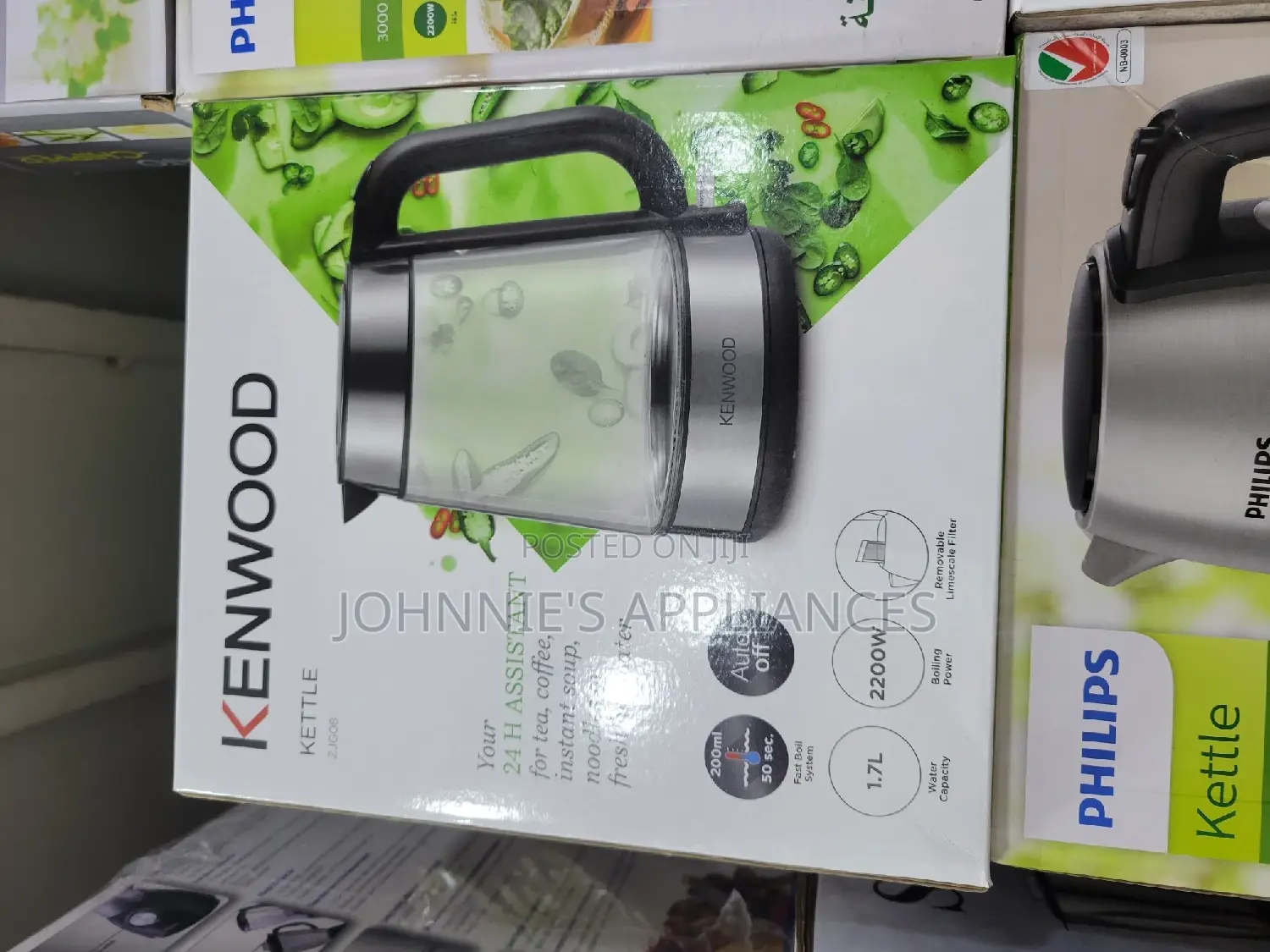 Kenwood Glass Electric Kettle Original 1.7L Auto Off