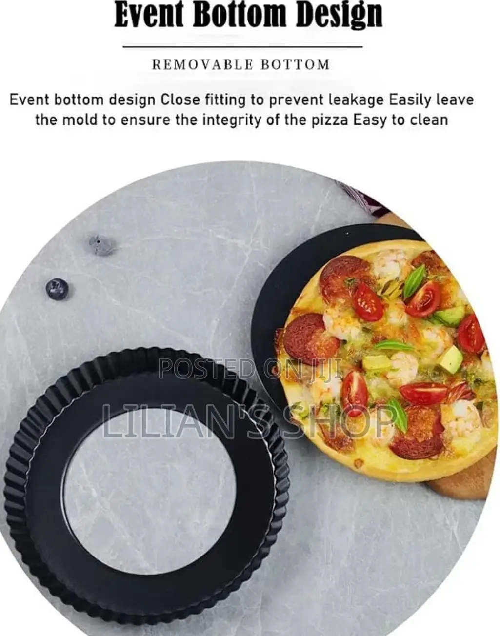 Non Stick Tart and Quiche Pan With Removable Bottom