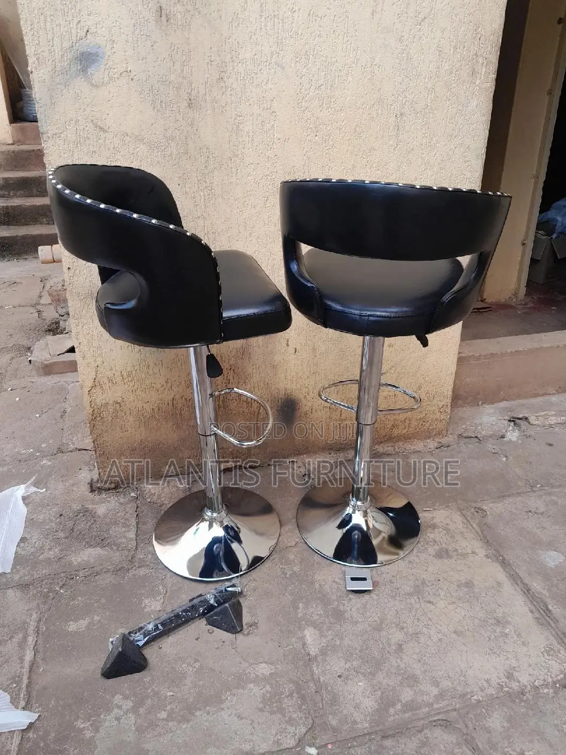Black Designed Office Stools