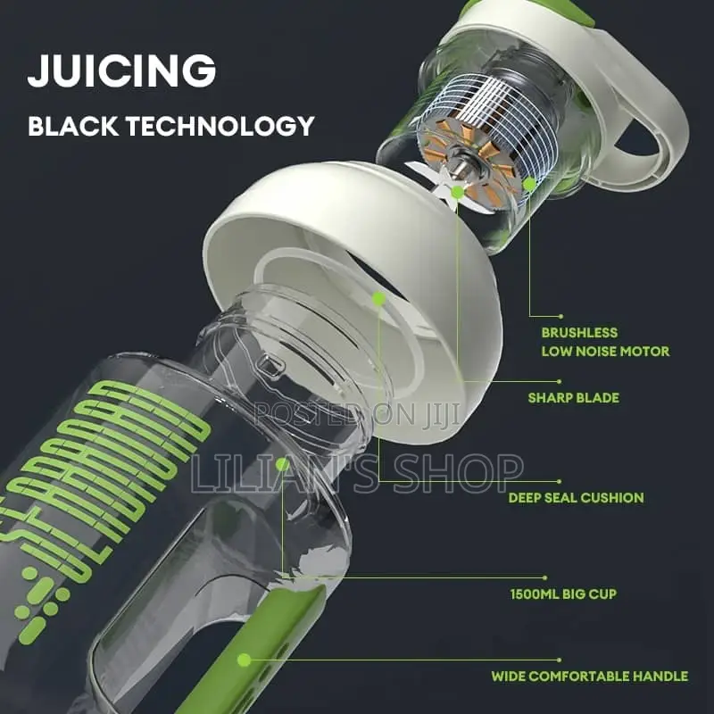 1500mls Powerful Wireless Portable Juicer