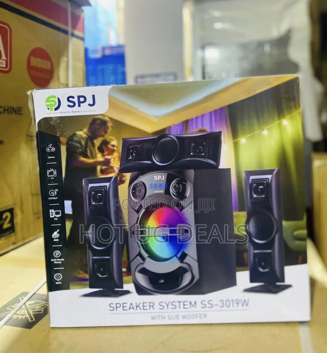 SPJ 3.1 Channel Home Audio System / Sub Woofer- Black.