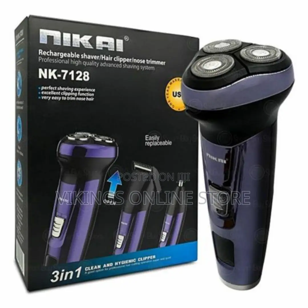 Nikai 3 in 1 Rechargeable Hair Trimmer Set Hair Clipper
