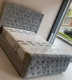 Leather Beds in Grey