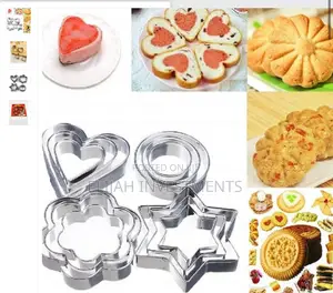 12 PCS Sugarcraft Flower Circle Heart Star Shape Cutter