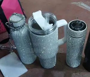 Silver Vacuum Travel Mug and Bottle