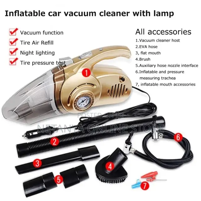4in1 Multifunctional Car Vacuum Cleaner