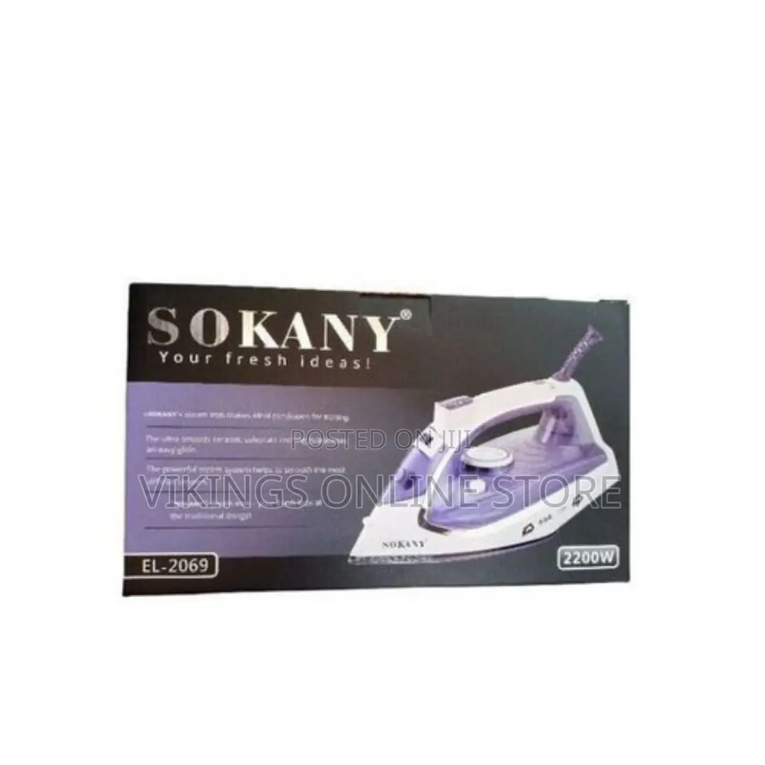 Sokany Professional Steam Flat Iron Self Cleaning - Purple,