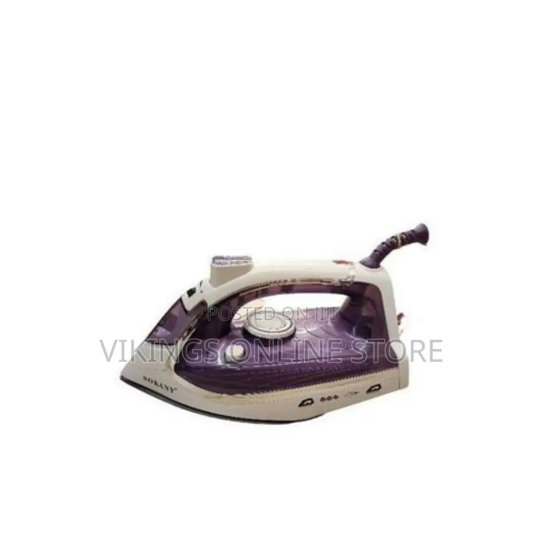 Sokany Professional Steam Flat Iron Self Cleaning - Purple,