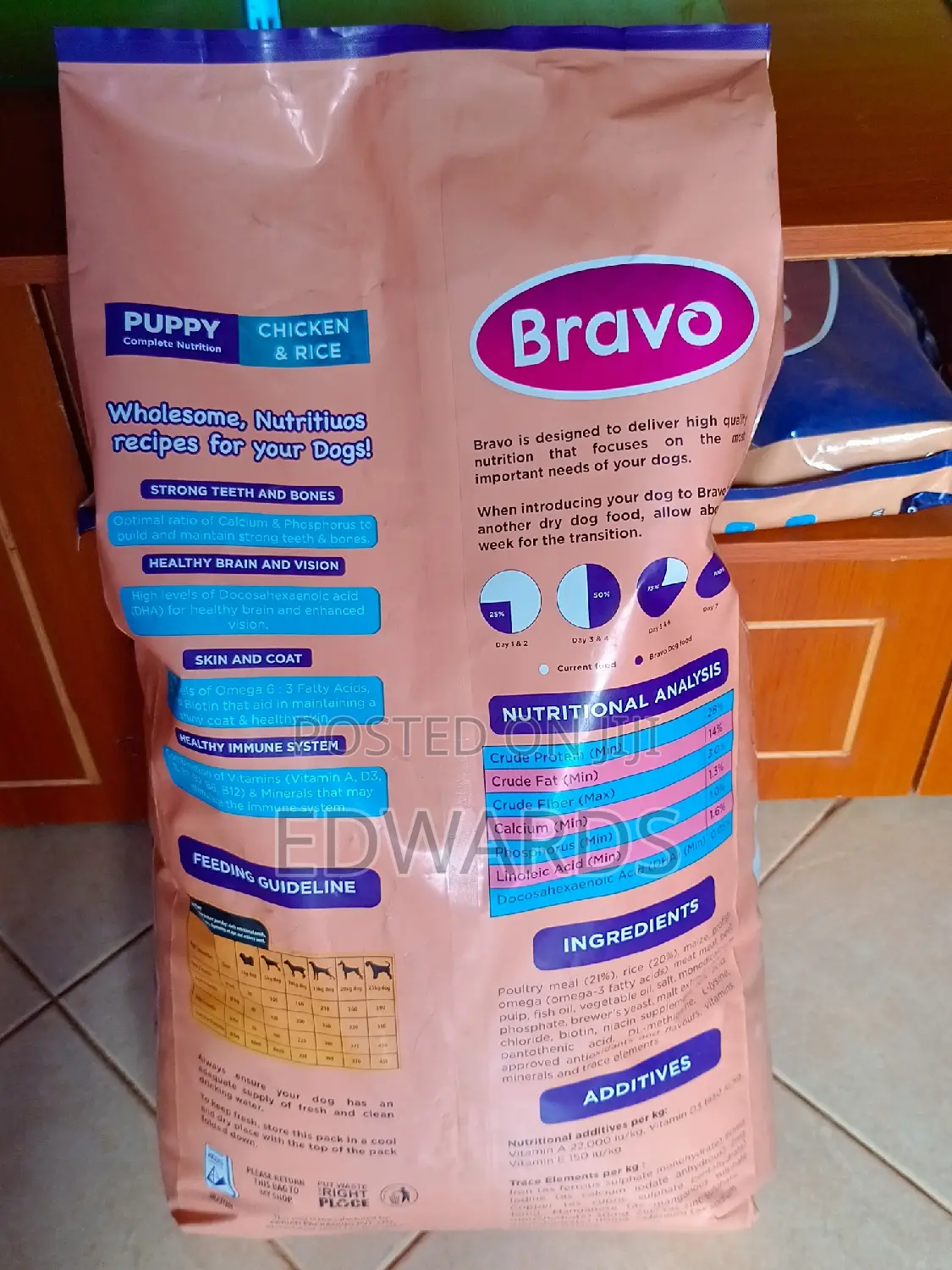 Bravo Flavoured Packed Dog Food
