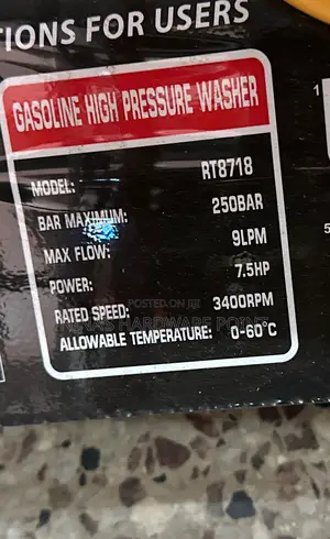 Gasoline Pressure Washer 3400psi
