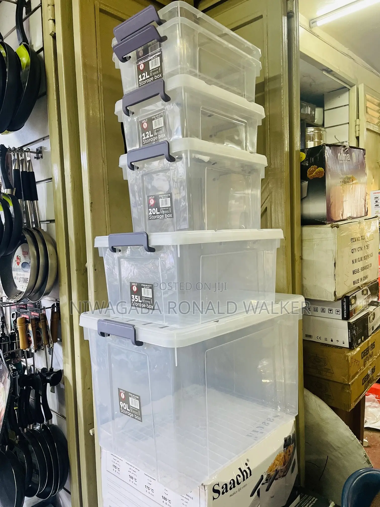 6pcs Storage Food Containers From 12L,20L,35L,50L,70L 90L