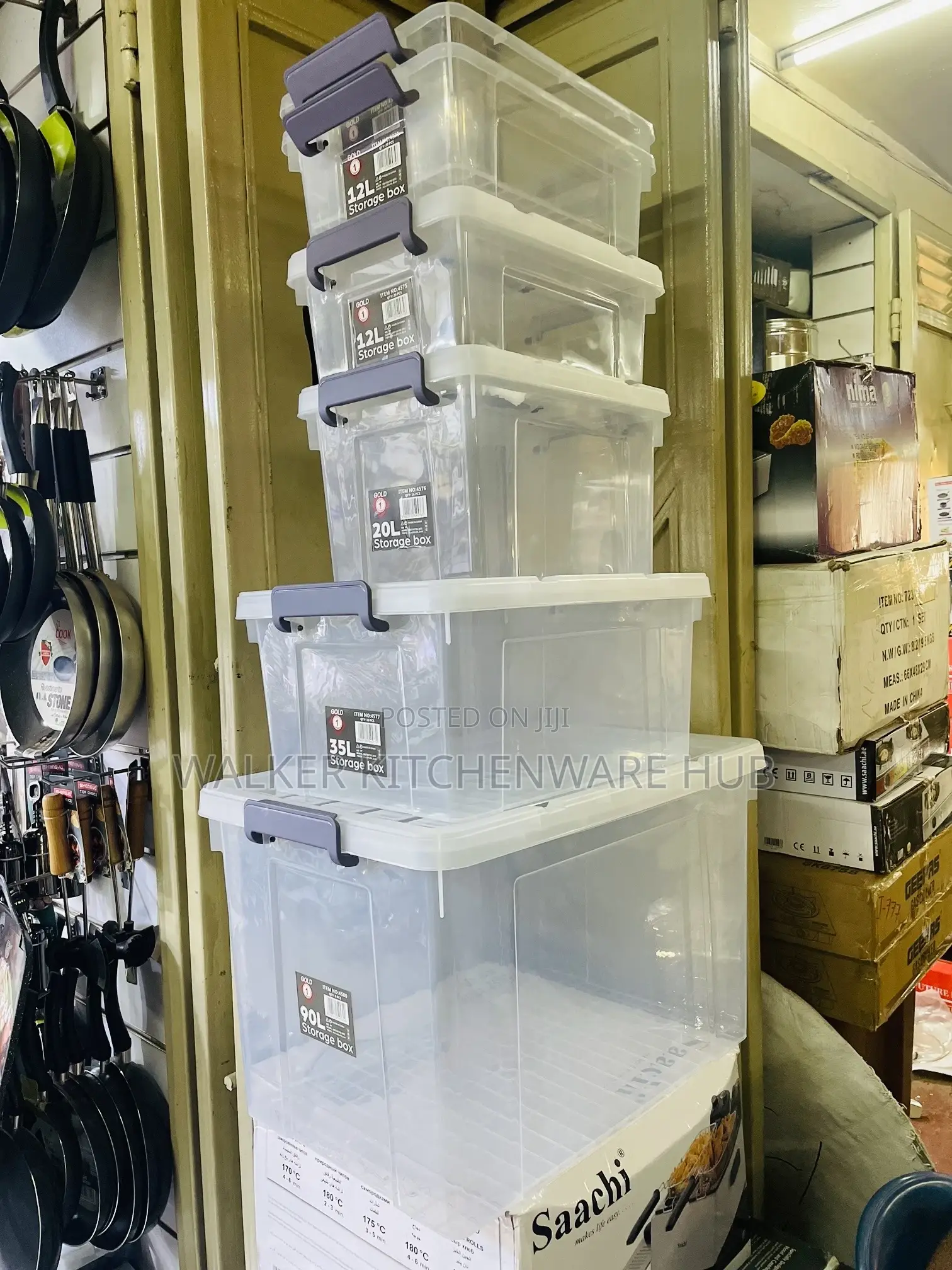 6pcs Storage Food Containers From 12L,20L,35L,50L,70L 90L