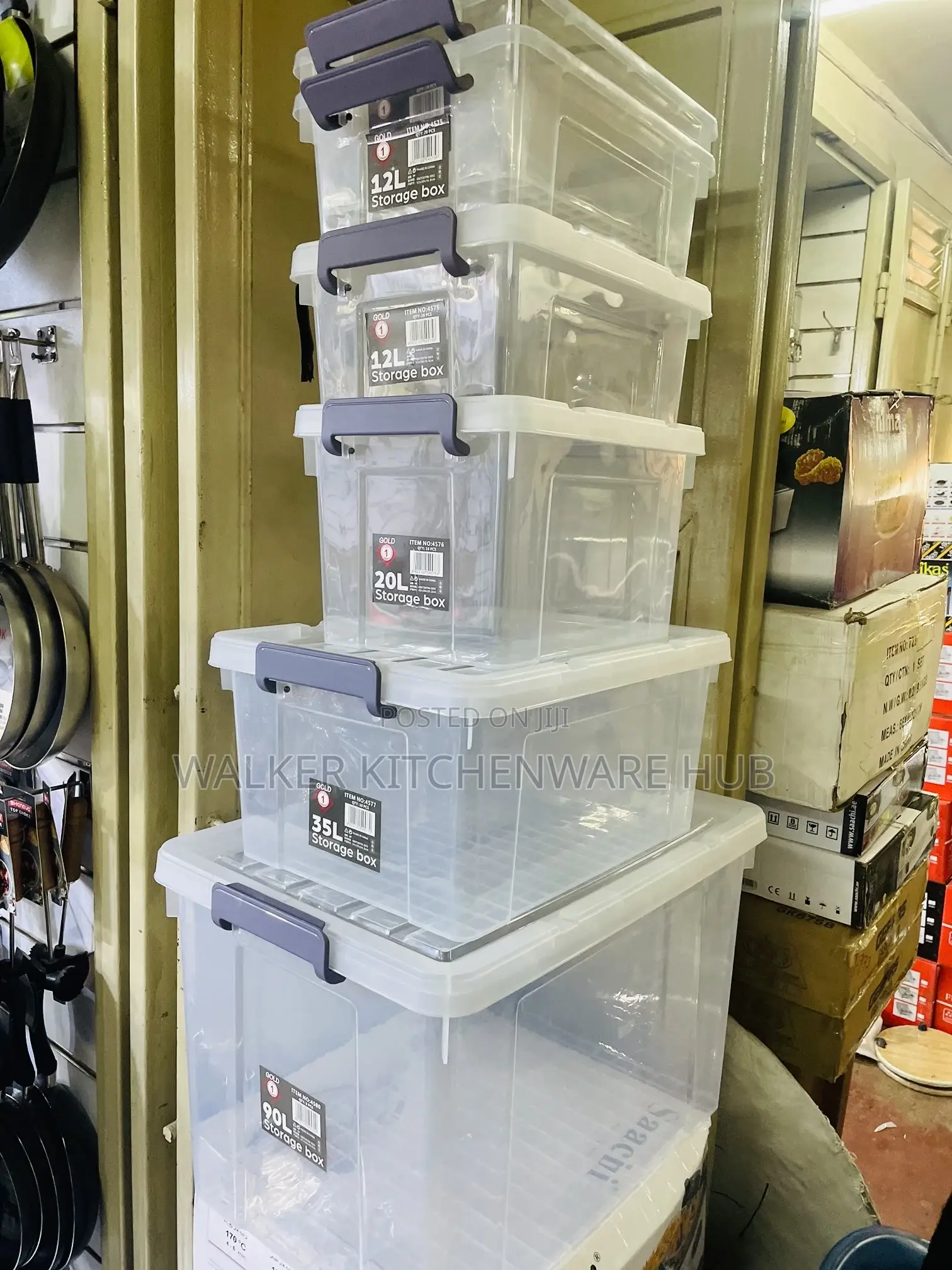 6pcs Storage Food Containers From 12L,20L,35L,50L,70L 90L