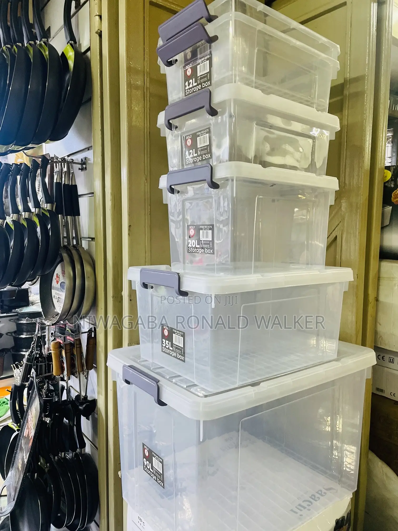 6pcs Storage Food Containers From 12L,20L,35L,50L,70L 90L