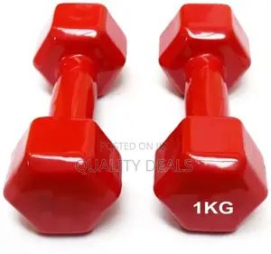 A Pair of 1kg Vinyl Coated Dumbbells