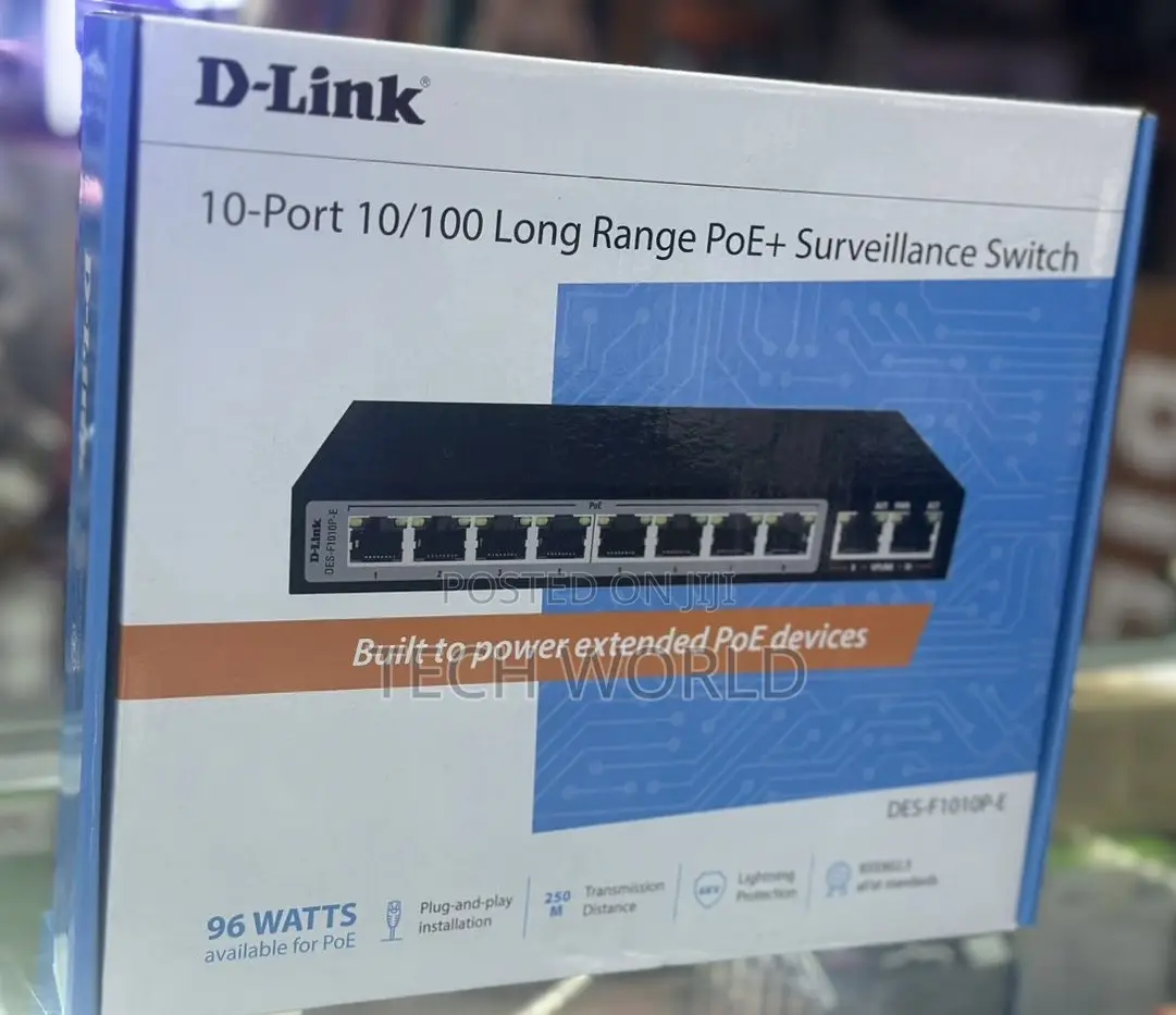 10 Port Poe Surveillance Switch.
