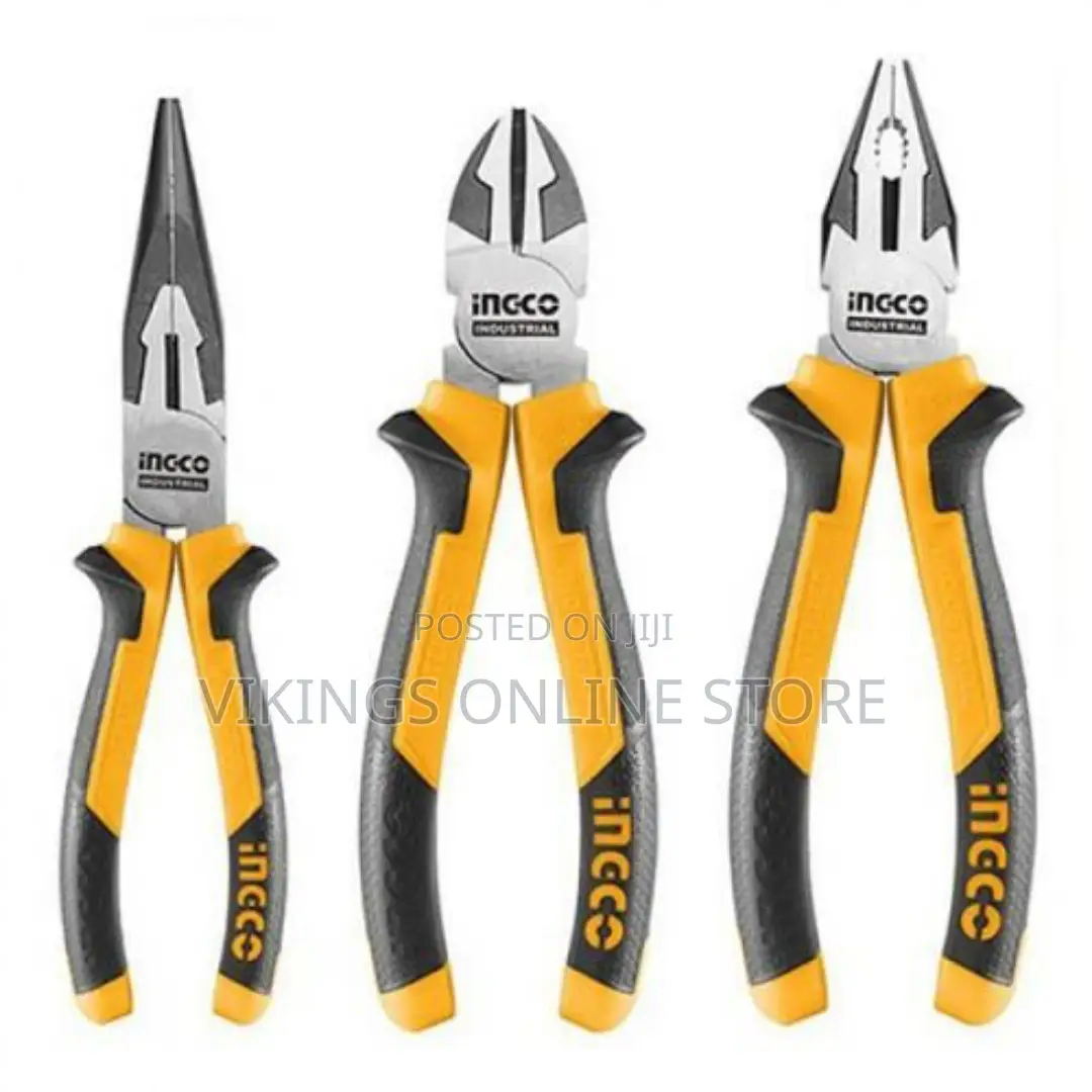 INGCO HKPS28318 Ingco 3pcs Pliers Set - Yellow