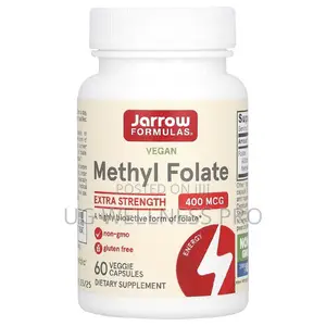Photo - Methyl Folate, Extra Strength, 400 McG, 60 Veggie Capsules