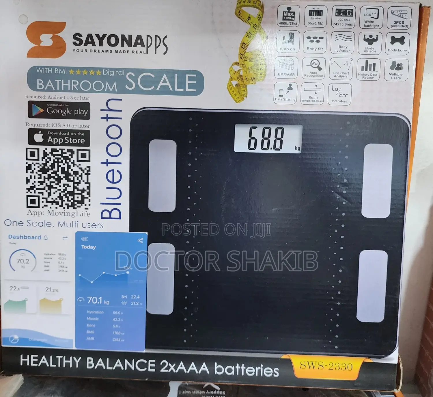 Sayonnaps Smart Bathroom Scale (New)