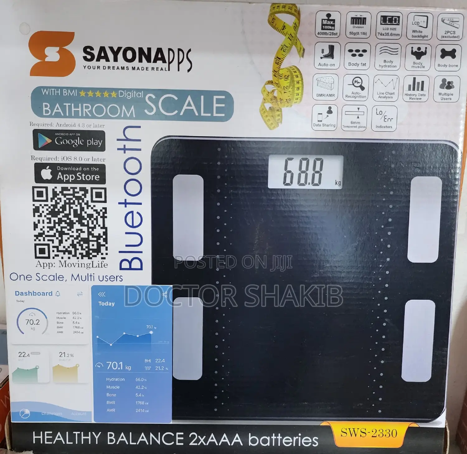 Sayonnaps Smart Bathroom Scale (New)