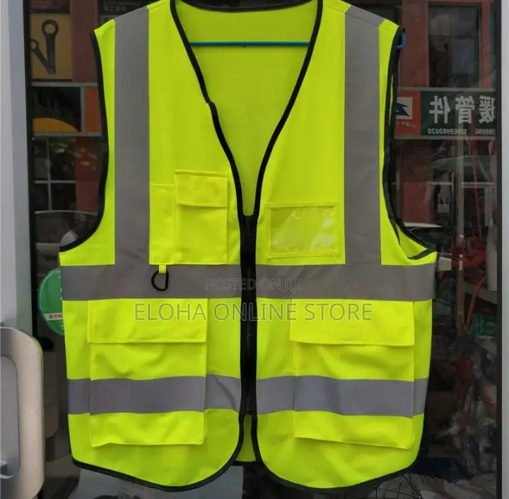 Reflective Safety Vest With A Zip