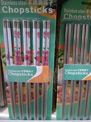 5 Pair Korea/ Chinese Reusable Stainless Steel Chop Sticks