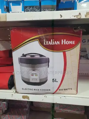 Italian Home Rice Cooker, 5litres - Black, Gold, White