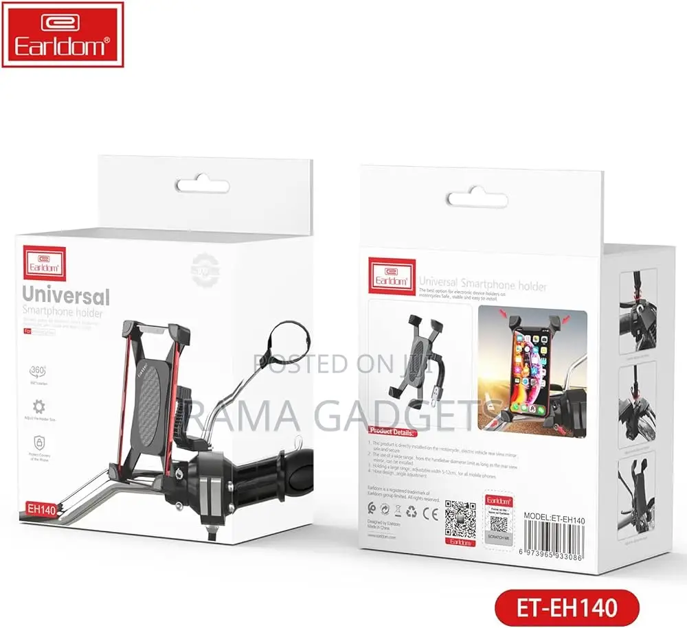 Earldom ET-EH140 Mobile Car Holder - Black