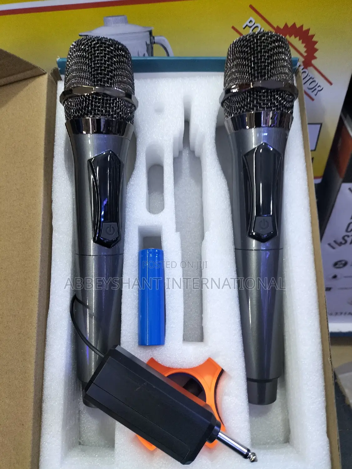 Wireless Microphone, UHF Dual Cordless Metal Dynamic Mic