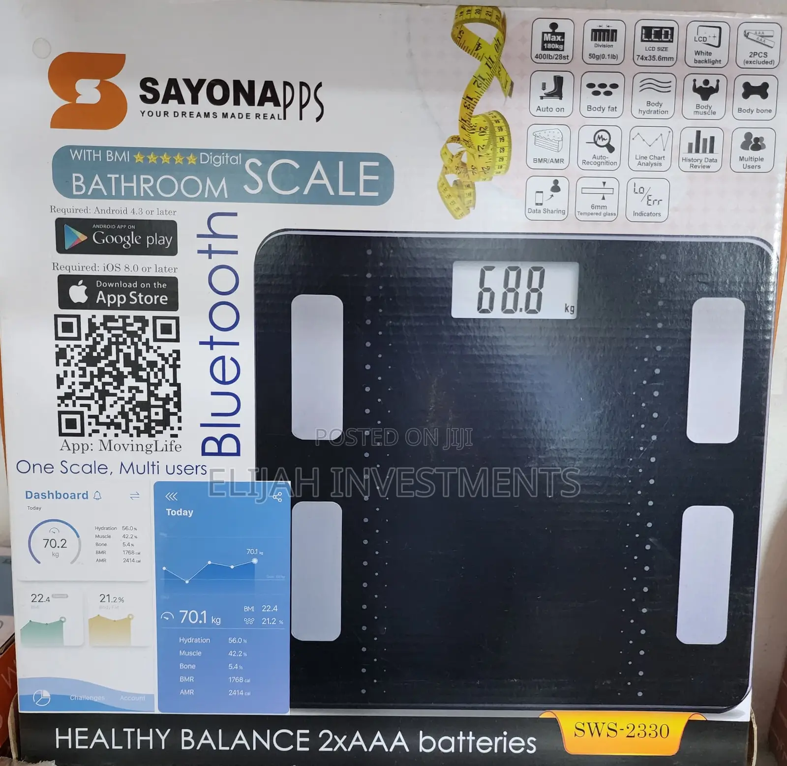 Sayonnapps Smart Bathroom Scale