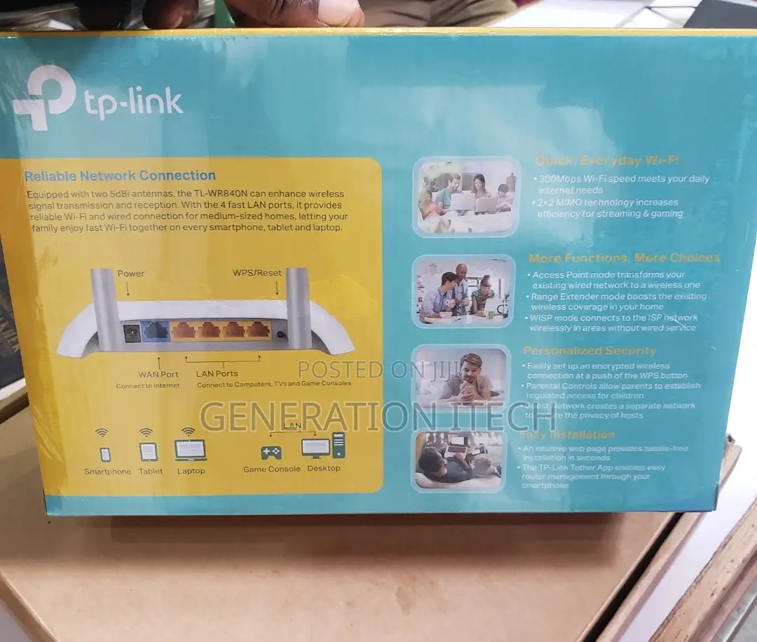 TP Link TL-WR840N 300mbps Wireless 4 in 1 Router – White