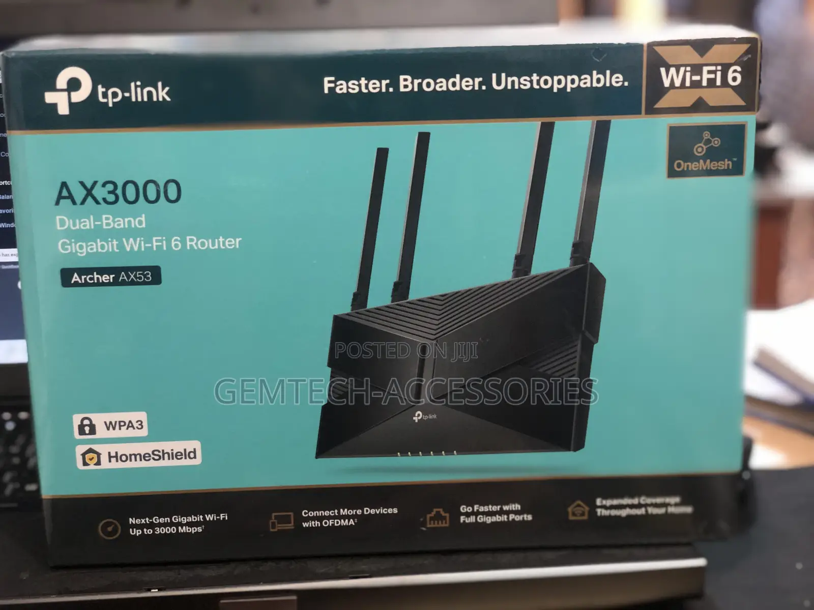 Tplink AX3000 Archer Ax 53 Dual Band Gigabit Wi-Fi 6 Router