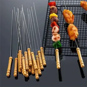BBQ Wooden Roasting Handle Skewer