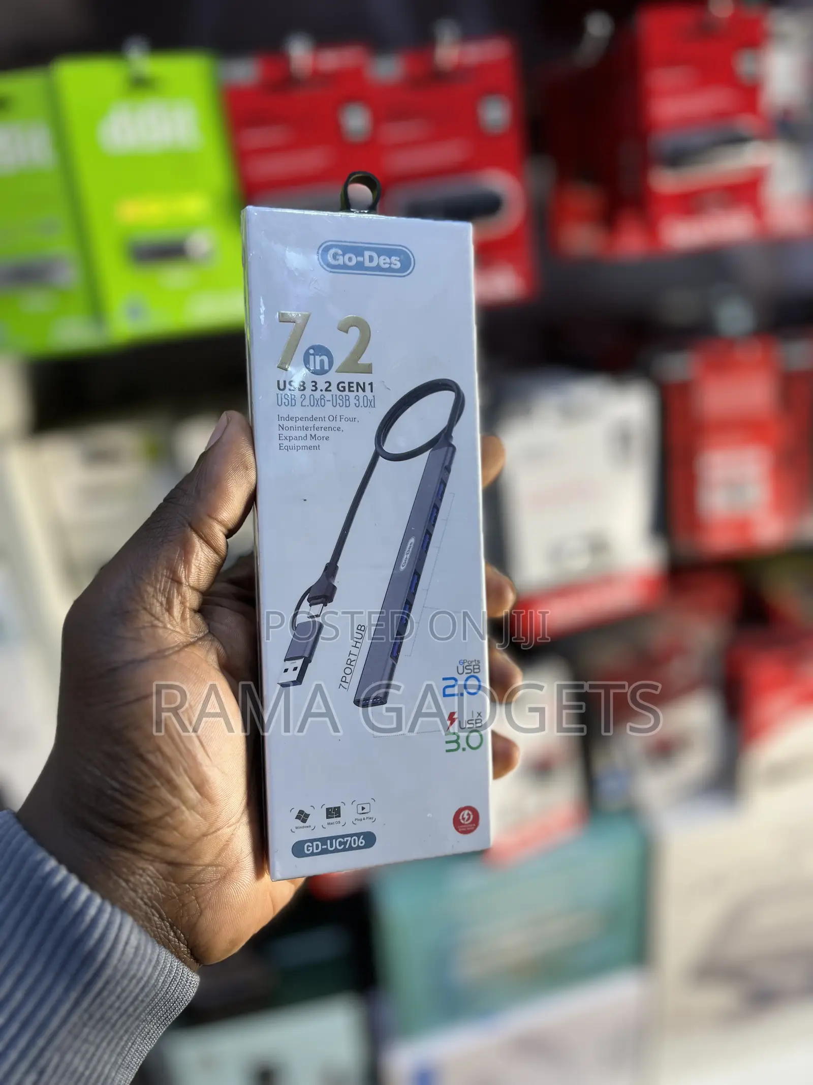 Go-Des GD-UC706 - USB-C Hub - 7port