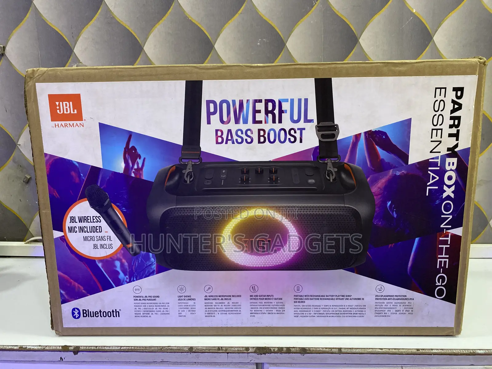 JBL Party Box on the Go Bluetooth Rechargeable Speaker Mic