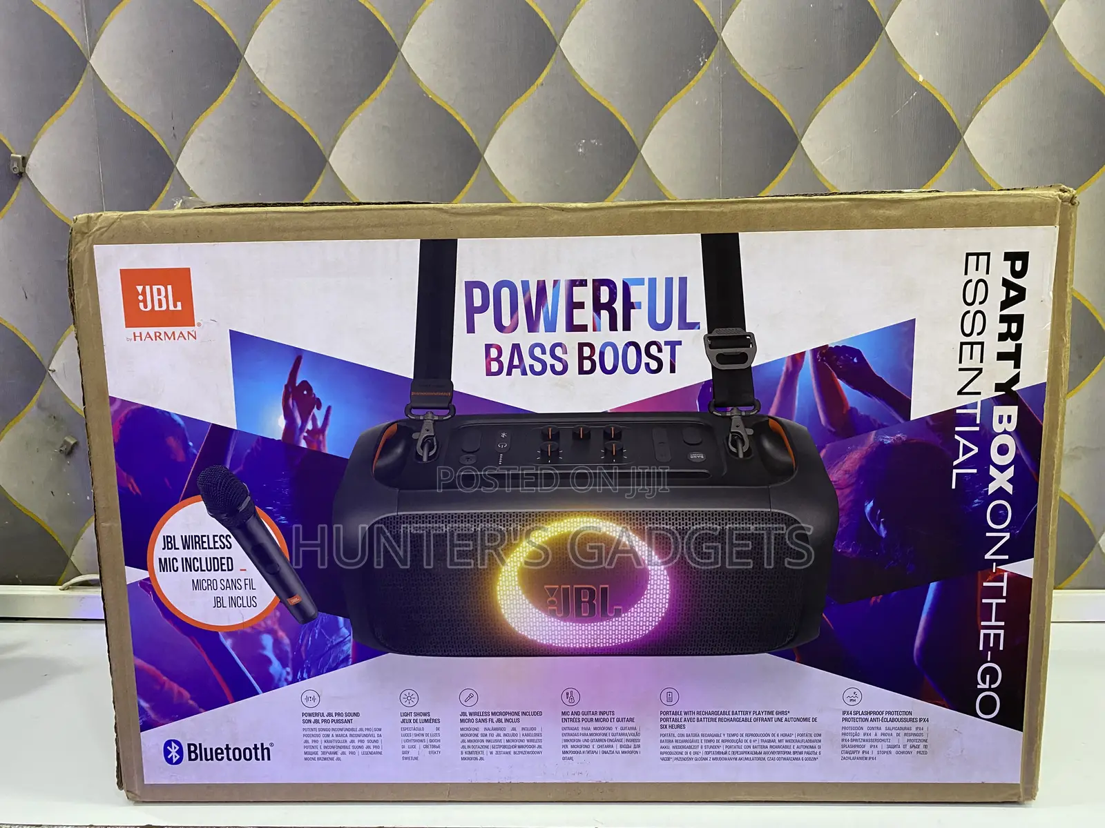 JBL Party Box on the Go Bluetooth Rechargeable Speaker Mic