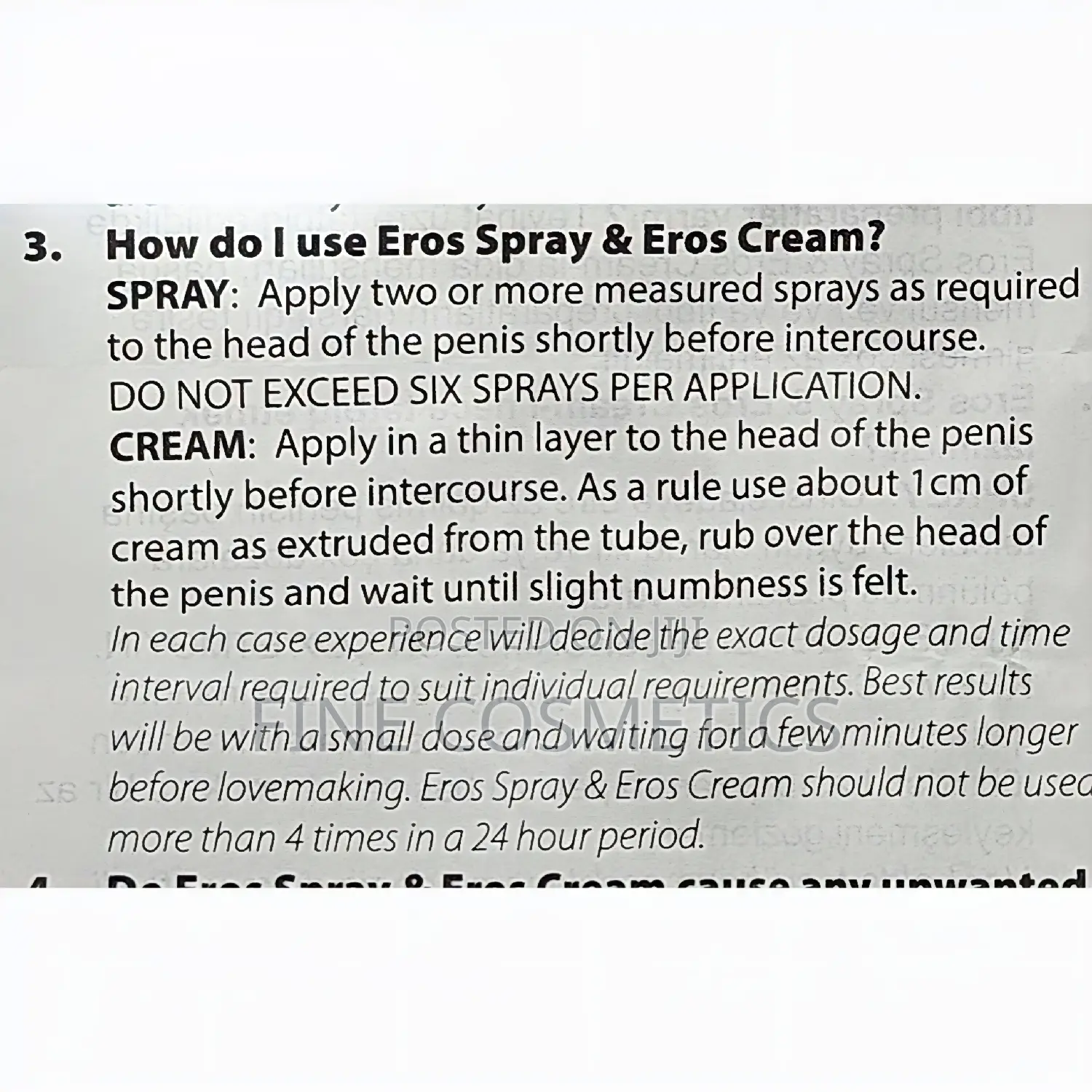 Eros Delay Cream, Lidocaine Solution for Quick Ejaculation